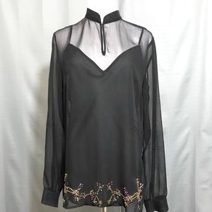 ICE silk beaded 2 piece beaded blouse